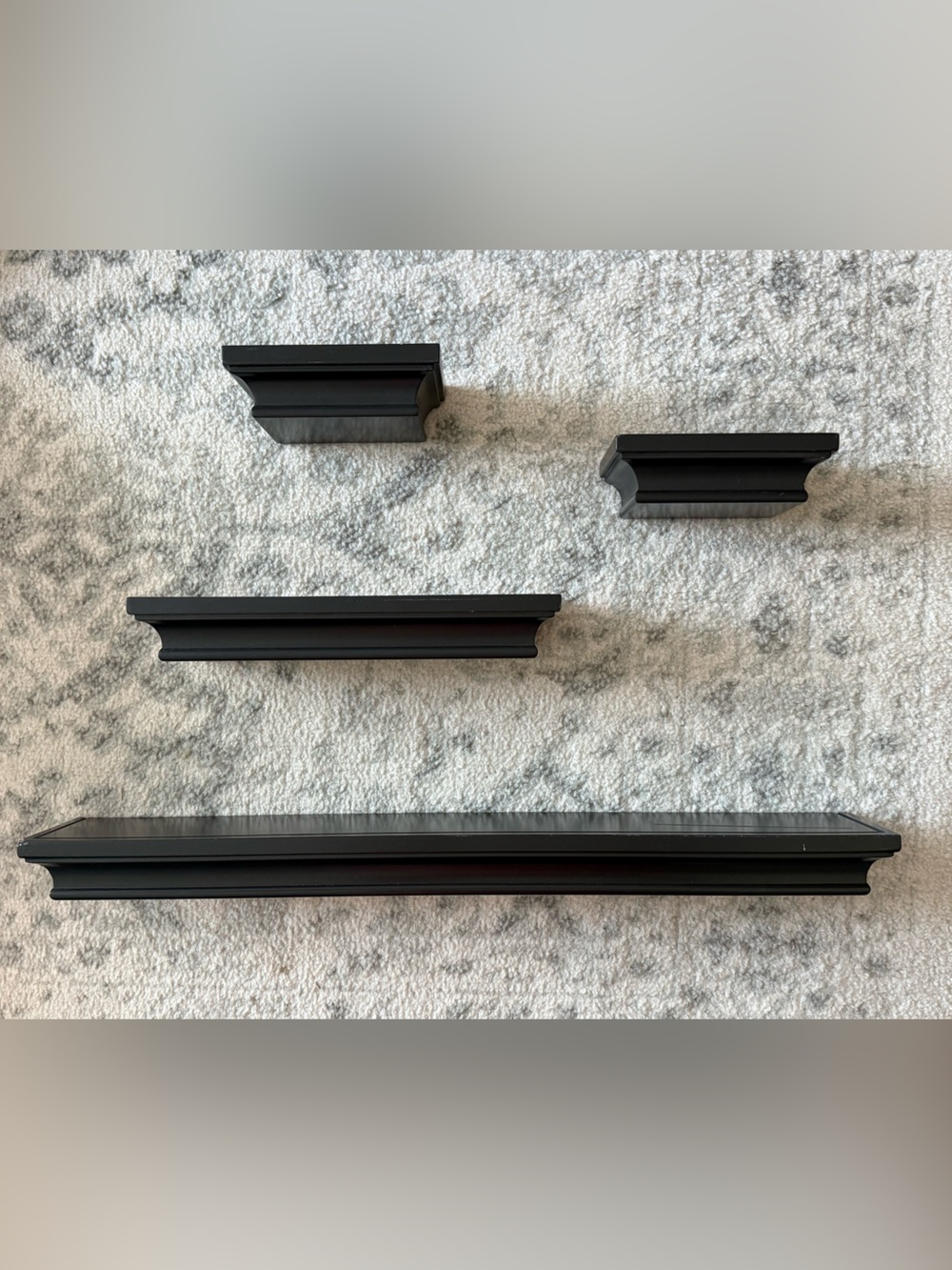 Black Wall Trim Profile Set for Home Decor